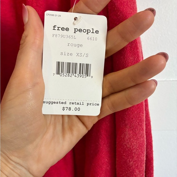 We the Free red boho flowy blouse size XS NWT - Picture 2 of 3